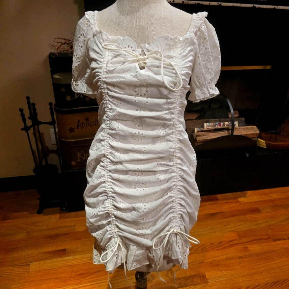 Ruffle mini dress.